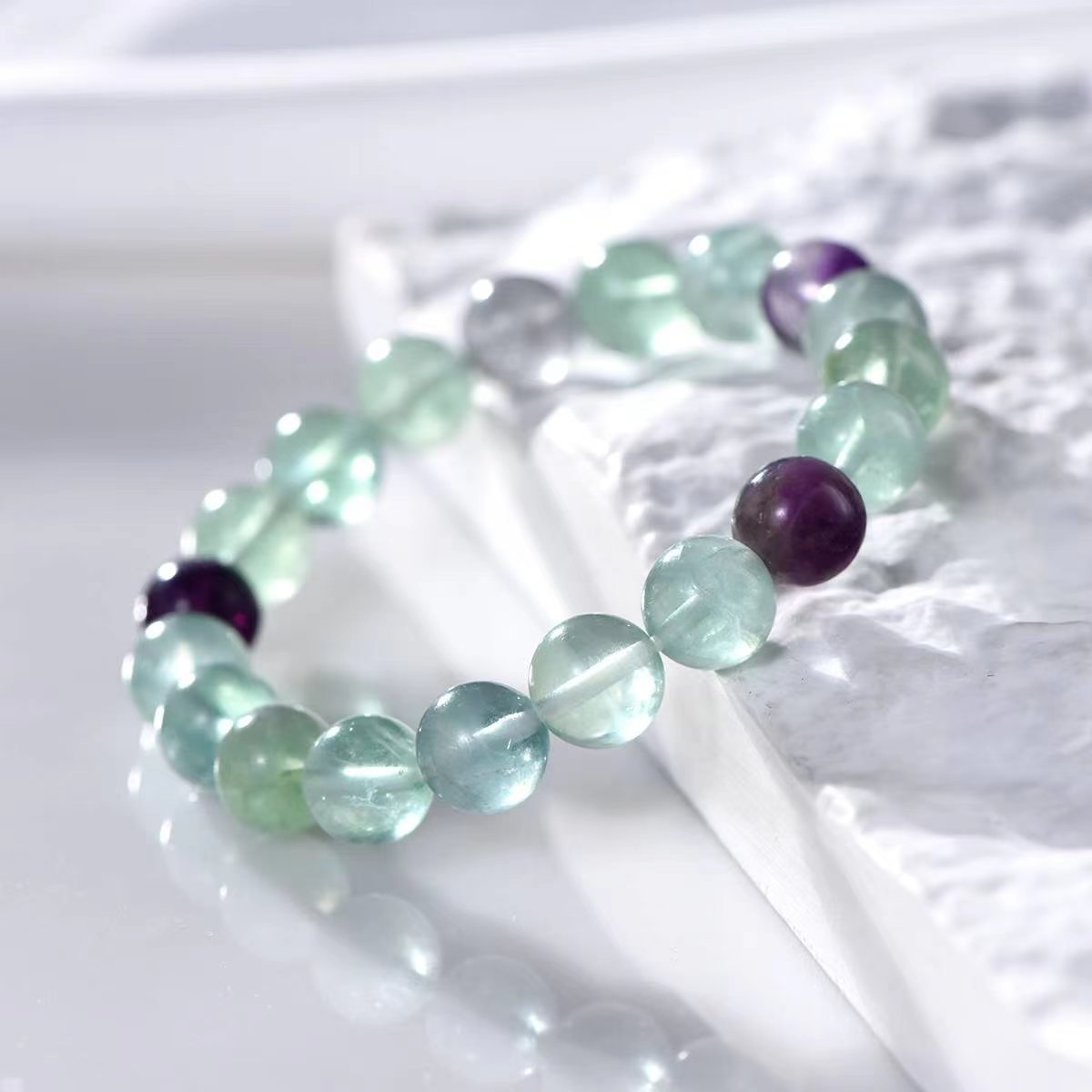 Verdant Calm Fluorite Harmony Bracelet - EclipticJewBraceletsnewtrend