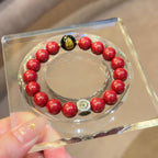 Vermilion Cinnabar Bracelet | Azure Dragon 8mm Beads Bracelet