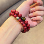 Vermilion Cinnabar Bracelet | Azure Dragon 8mm Beads Bracelet