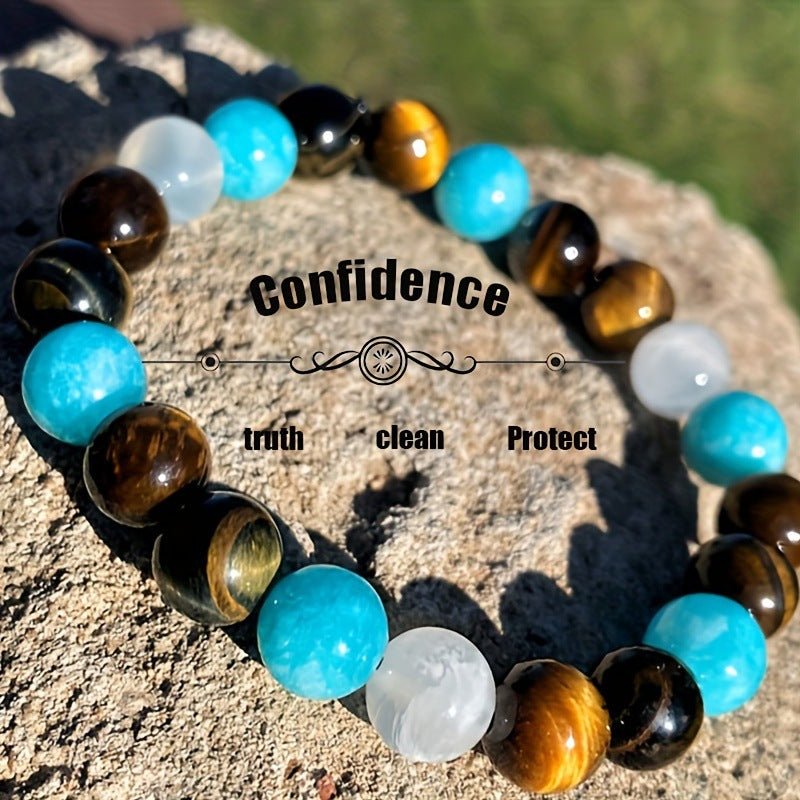 Versatile Tiger Eye Stone Men's Beaded Bracelet - EclipticJew