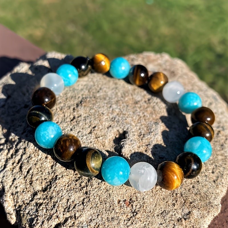 Versatile Tiger Eye Stone Men's Beaded Bracelet - EclipticJew