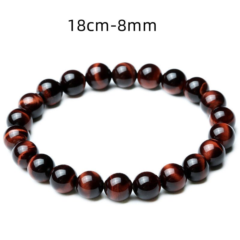 Vintage Style 8mm Red Tiger Eye Bracelet Anti-fatigue - EclipticJew