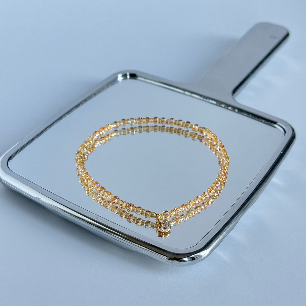 Yellow Crystal Swan Anklet | Dainty Gold Swan Charm Anklet | Elegant Sparkling Foot Chain for Women