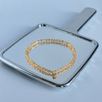 Yellow Crystal Swan Anklet | Dainty Gold Swan Charm Anklet | Elegant Sparkling Foot Chain for Women