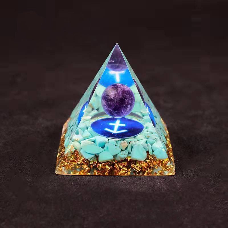 Zodiac Chakra Pyramid Crystal Gravel Bedroom Ornament - EclipticJew
