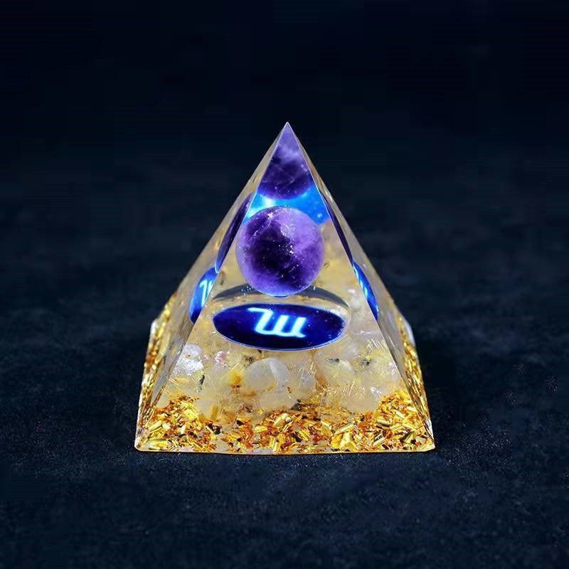 Zodiac Chakra Pyramid Crystal Gravel Bedroom Ornament - EclipticJew
