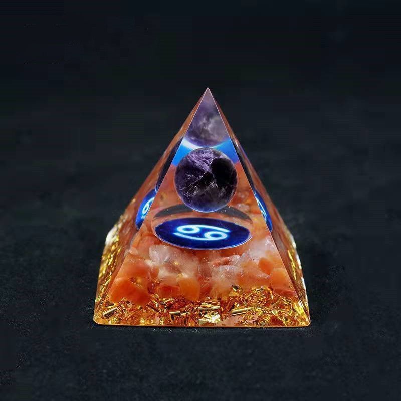 Zodiac Chakra Pyramid Crystal Gravel Bedroom Ornament - EclipticJew